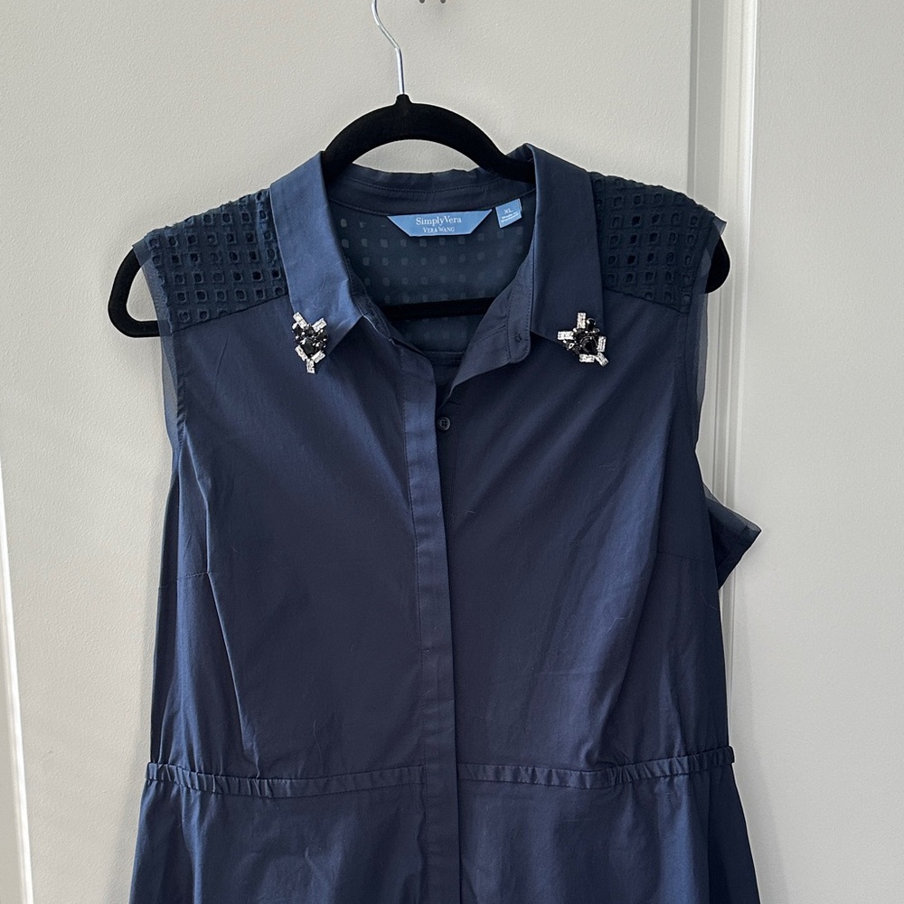 Simply Vera Vera Wang Navy Blouse